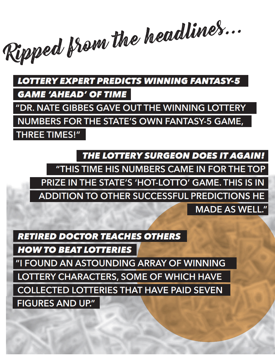 LOTTERY EXPERT PREDICTS WINNING FANTASY-5  GAME ‘AHEAD’ OF TIME